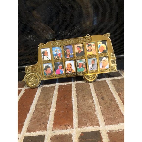 nobrand Other Stunning Solid Brass School Bus Photo Frame 5x7 Inch
